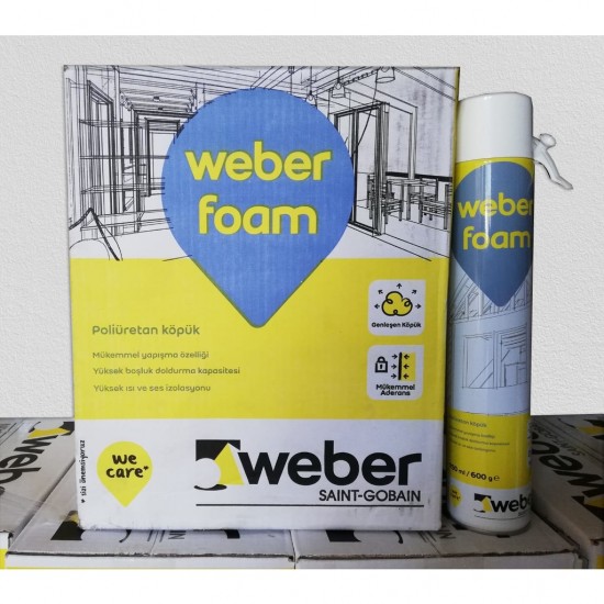  Köpük Weber Foam 750 ML / 600 GR (1 koli 16 adet)